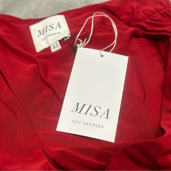 Revolve x MISA Los Angeles Teget Knot Front Dress Red Size XS New with Tag - Picture 12 of 14